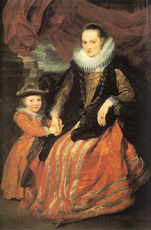 Dyck, Anthony van Susanna Fourment and her Daughter